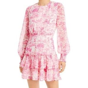 Aqua Bloomingdale’s pink and white dress